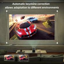 HASATEK HASATEK przenośny inteligentny projektor 4K HY320, Android 11, 4K 1280*1080P, podwójne WiFi, regulowany w zakresie 180°, odpowiedni na kemping i do kina domowego, idealny prezent dla rodziny i przyjaciół