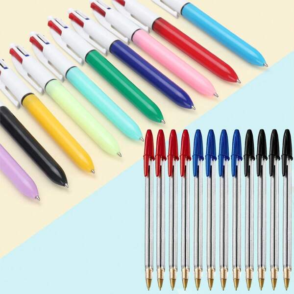 8 paquetes de bolígrafos de punta fina retráctiles de 1.0 mm de colores múltiples, 4 en 1 bolígrafos de colores, plumas bonitas de enfermera, 4 colores en uno para la escuela, toma de notas de estudiante de enfermería, escritura, suministros de oficina de regreso a la escuela