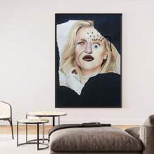 Set Of 1/3 Pcs Pop Vintage Wall Arts Posters, Abstract Female Portrait Prints, Modern Office, Bathroom, Dormitory, Living Room, Bedroom, Home Decoration Unframed-Style ,Wall Art With Frame