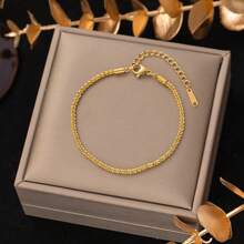 1 pièce Bracelet serpent à bulles unique en acier inoxydable pour femmes, design de marque haut de gamme à la mode, polyvalent, à porter au quotidien, empilable, cadeau pour les fêtes