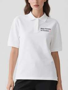 Customized Personalization Polo T-Shirts Upload Your Photos To Design Your Own Clothes Fallow Custom - White - View 2