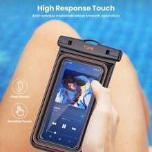 TOPK TOPK Waterproof Phone Pouch, (E09)IPX8 Waterproof Phone Case Compatible With IPhone16 15 14 13 12 11 Pro Max Xs Plus Kayaking & Outdoor Adventures