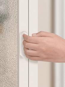 4/8pcs Transparent Baby Room Drawer Handles, Wardrobe Door Pulls, Adhesive-Free Sliding Door Grip Handles, Suitable For Drawers, Doors And Windows