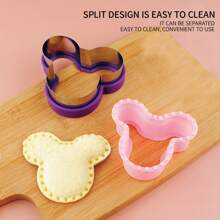 6pcs Bread Cutting Mold/Double-Layer Two Pieces Baking Tool Set/Creative Cartoon Biscuit Mold/Round Square Love Shape And Various Shape Molds/Sandwich Mold/Sandwich Bread Cutting Mold, Biscuit Cutting Knife Embossing/Biscuit Embossing Fruit Cutting Device