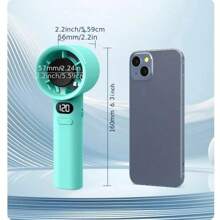 120-Speed Portable Mini Fan With Digital Display - USB Rechargeable, Compact & Stylish Handheld Cooling Device For Travel, Outdoor, And Desktop Use, 1800mAh Battery, LED Air Volume Digital Displays, Portable Fan
