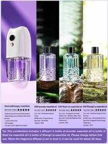 1 pieza Máquina de aromaterapia automática para el hogar, Difusor de aromaterapia SUB pequeño, Vaporizador inteligente de hotel, Difusor de perfume para habitación, Ambientador eléctrico para baño, Recargable, Con luces de ambiente de colores - Multicolor - Ver 24