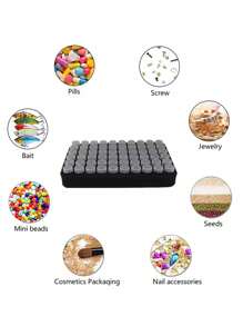 120 Grids DIY Diamond Painting Beads Storage Box Kit Large Capacity Set With Accessories Mosaic Storage Bag, Diamond Embroidery Mosaic Handicraft Tool Set
