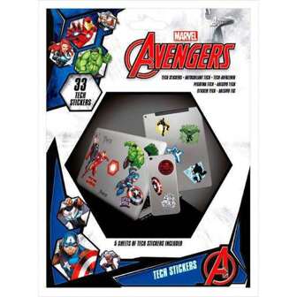 Marvel Avengers Decoratieve Vinyls 33 Stuks Unieke en Exclusieve Ontwerpen, Eenvoudig Aan te Brengen en te Verwijderen - Vinyl Pack Kan op Elk Oppervlakte Worden Geplaatst, Perfect voor Decoratie ⚫ GRATIS Verzending ✅ Levering 24/48u naar Spanje (schiereiland)