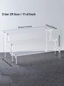 Acrylic Display Stand, 1pc Transparent Acrylic Display Tube Stand Holder For Perfume, Cosmetics, Cupcakes And Desserts, 1/2/3 Tier Shelves (Single Tier Approx. 20cm Width, 2/3 Tier Approx. 30cm Width)