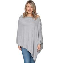 哺乳罩 - 多用途 - 哺乳毯 - 带纽扣的斗篷式 - 弹性婴儿汽车安全座椅罩 - 哺乳围巾 - 彩色 - 查看 6