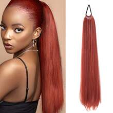 Braid DIY Ponytail Extensions Synthetic With Hair Tie Wrap Around Hair Braid Extensions Tail Rubber Band Hair Ring 28 Inch Ombre