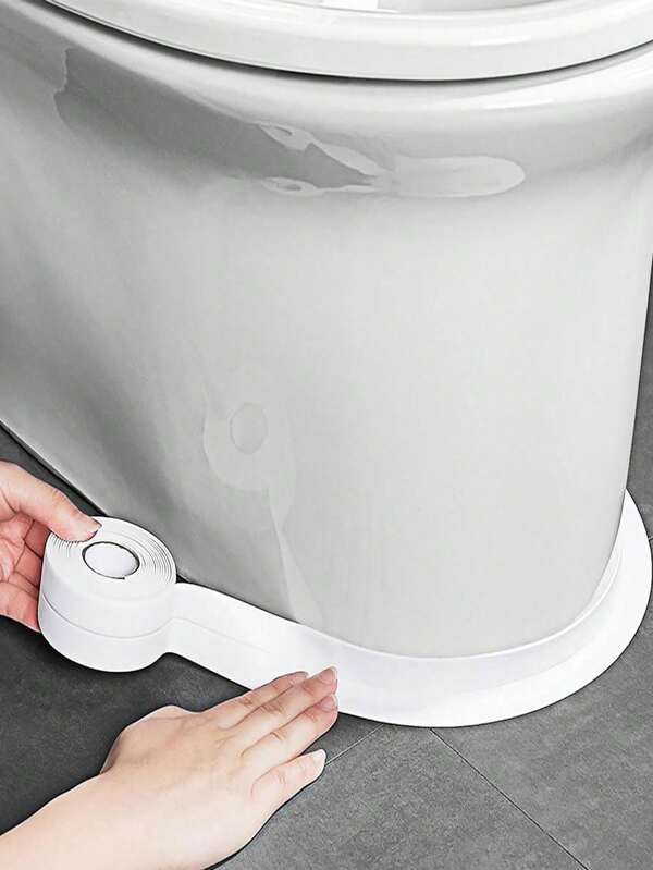 1 Roll 3.8cm X 5m White Self-Adhesive Caulk Tape, High Adhesive, Waterproof, Mold-Proof, Oil-Resistant Sealant Tape For Bathroom, Kitchen, Toilet, Bathtub, Sink, Wall, Etc.