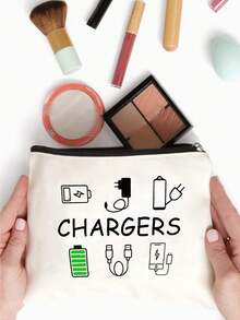 Plugs & Cables & Chargers Electronic Accessories Storage Bag | Travel Essential | Suitable For Cables, USB Sticks, Adapters | Gift For Friends - View 3