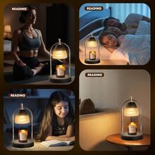 GEEZO Fragrance Candle Warmer Lamp,Electric Candle Warmer With Timer & Dimmer,Mom Christmas Birthday Gifts For Women, House Warming Gifts New Home Bedroom Decor - 黑色03 - 查看 6