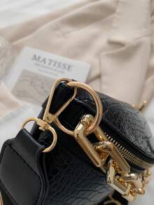 可愛馬裝飾鱷魚紋女士腰胸包，馬術愛好者最愛