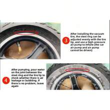 High-Performance Rubber Electric Scooter Tires, Vacuum Tires, Shock-Absorbing Tires, 90/65-6.5, Durable Rubber, Batteryless, Suitable For Various Terrains, Self-Healing Tires, Inner Tube Tires, Suitable For City Roads, Black - Multicolor - View 4