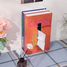 1 Stück Taschentuchbox Abdeckung rechteckig - dekorativer Buchstil Halter für rechteckige Taschentuchboxen - einzigartiges Couchtisch Dekor, große Taschentuchbox für Zuhause oder Büro