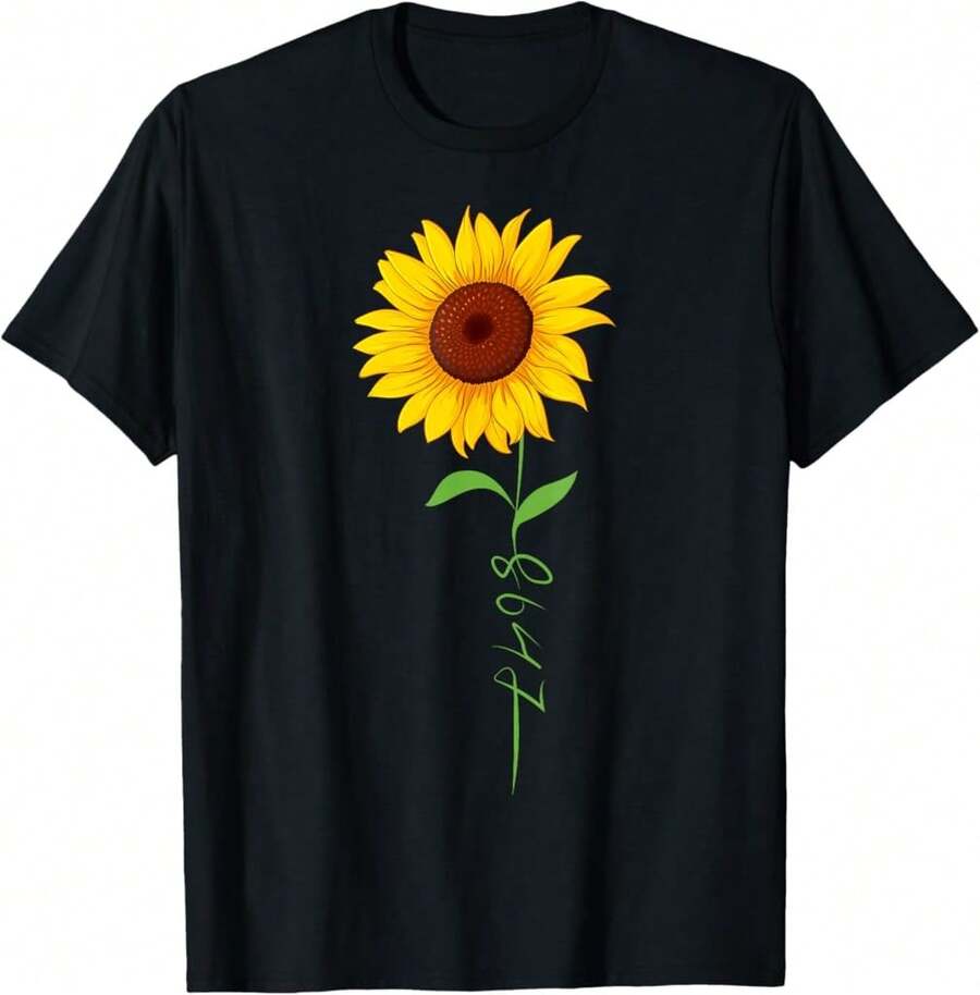 Sunlower 8647 Subtle Trump 86 47 Floral Boho Style T-Shirt Gift For RV Owners Gift For Best Friend - Black - View 1