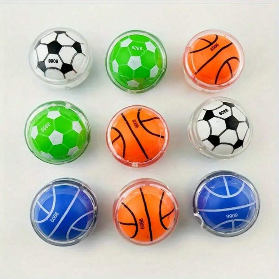 1pc Sports Yoyo - Auto Retract Fidget Ball, Basketball & Football Pattern, Perfect Party Gift & Classroom Reward(Random Color) - Multicolor - View 1