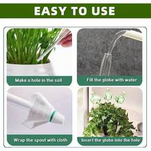 6 Peças Bonitas Globos de Irrigação no Formato de Cacto - Irrigação por Gotejamento Automática, Bolas de Rega de Plantas Verdes, Adequadas para Jardins Internos e Externos, Sistema de Rega de Varandas | Globos de Rega Decorativos