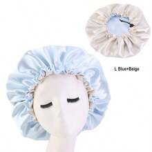 1pc Double Layer Soft Adjustable Shower Cap, Reusable Hair Care Head Wrap For Women Home Bathroom Decor Summer Back To School