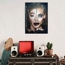 Set Of 1/3 Pcs Pop Vintage Wall Arts Posters, Abstract Female Portrait Prints, Modern Office, Bathroom, Dormitory, Living Room, Bedroom, Home Decoration Unframed-Style ,Wall Art With Frame