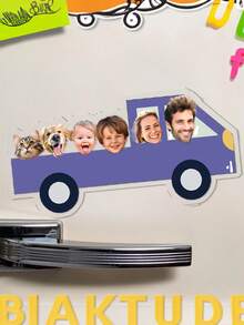 Custom Photo Magnet, Asymmetrical -Shaped Acrylic Fridge Magnets - CAR Fridge Magnets,Personalized Gift , Custom Baby Face Fridge Magnet, Gift For Mommy, Funny Photo Drive Car Magnet, Grandma Gifts,Warm, Lovely And Special Home Decorations - Multicolor - View 9