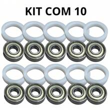 Kit c/10 Calço Suporte Para Ventilador 29mm + Rolamento 608z - Branco - Visão 1