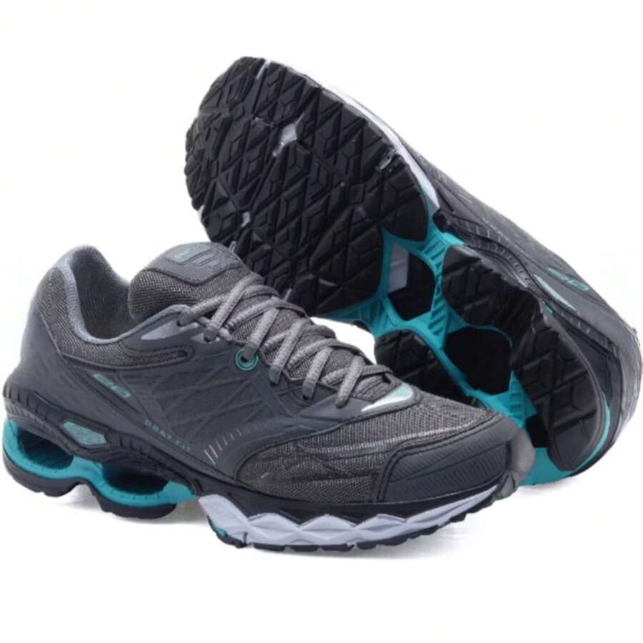 MZN Wave 20 Running Gym Walking And Comfortable Sneakers - 石墨色/水綠色 - 查看 1