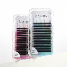 Lashine Lashine 12 Rows 0.07MM L Curl 7-13mm Mix Lashes YY/3DW/4DW/5DW/6DW Shape Lashes Natural Soft Lash Tech Supplies Brazilian Eyelash Premade Volume Fan Lashes Extension