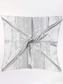 1pc Women Bandana Versatile Satin Large Bandana Scarf, Fashionable, Suitable For Seasons, 90*90cm Neckerchief For Daily Wear - Solid Color - View 15