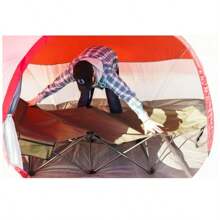 Adult Folding Camping Bed, Beige, 73 In. X 23 In.