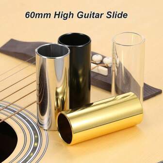 Guitar Slide, Stainless Steel Guitar Bass Slide Cylinder Tube Guitar Tone Bar Accessory Replacement For Bass, Ukulele