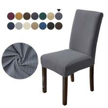 1pc/4pcs/6pcs Stretch Solid Color Chair Cover, Soft Fitted Universal Desk Chair Slipcover, Removable Washable Spandex Chair Cover (Velvet), Suitable For Home Dining Chairs - Multicolor - View 3