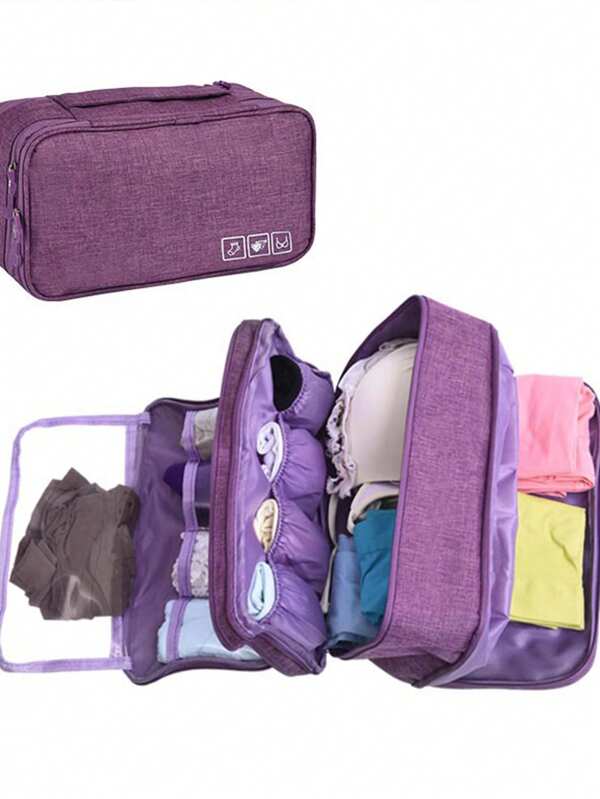 Compact And Lightweight Travel Organizer - Secure Zipper Pouch, Travel Lingerie Organizer, Portable Toiletry Bag Travel Lingerie Bra Lingerie Organizer Toiletry Organizer For Multi-Purpose Packing And Efficient Organization School Organizers Teacher Organizers