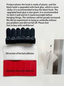 6pcs/1pc Adhesive Hooks, Coat Hanger, Wall Hanging Hooks, No Drilling Needed For Hanging Bags, Towels, Loofahs, Keys, Hats, Kitchen And Bathroom