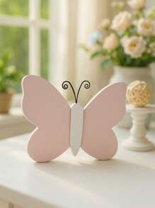 1pc Of Cute And Delicate Butterfly Theme Decorative Ornaments. These Butterflies Have Rich Colors, And Each Butterfly Is Equipped With Delicate Curled Antennae, Exuding A Simple And Charming Atmosphere. It Is Suitable For Nature Lovers And People Who Like Sweet Style Decorations. It Is Perfect For Display On Shelves, Desks Or Windowsills, Adding A Touch Of Natural Beauty And Sophistication To Any Space