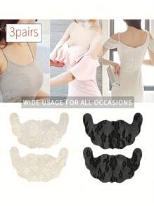 3 Pairs Invisible Lace Bra Tapes - Lift, Support And Push Up Bust, Sticky Nipple Covers, Suitable For Swimsuit, Wedding Dress, Lingerie