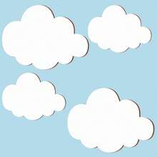 4 đồ trang trí tường bằng gỗ hình đám mây, đồ trang trí nghệ thuật hình đám mây trắng dễ thương, đồ treo tường hình đám mây 3D, thích hợp cho nghệ thuật tường phòng ngủ/phòng khách/văn phòng - Kiểu 2 (trắng tinh khiết) - Xem 9