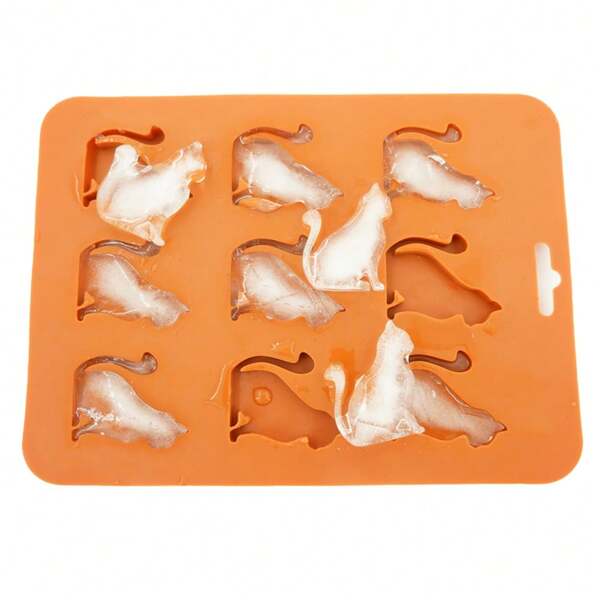 1pc Cat Shaped Silicone Ice Cube, Chocolate, Pudding Mold, Gift For Cat Lovers, Birthday, Mother's Day, Father's Day, Christmas Present For Men, Women, Dog Owners