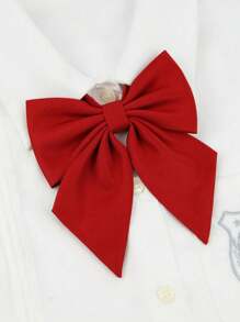 1pc Adjustable Pre-Tied Bow Tie, Suitable For Girls, Preppy Style