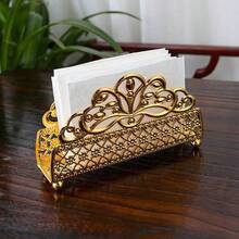 1个欧式立式纸巾架，金属复古餐桌餐巾夹，餐厅纸巾盒