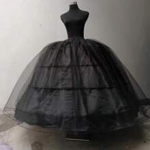 New Hot Sell 4 Hoops Big White Petticoat Super Fluffy Crinoline Slip Underskirt For Wedding Dress Bridal Gown In Stock