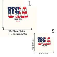 1/2/3 Pcs Iron-On Decals From 1776 America - DIY Heat Transfer Stickers, Suitable For Independence Day Celebration, Applicable To Clothing, T-Shirts, Pillows, Apparel Accessories And Stickers