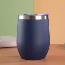 1pc 350ML 12oz Coffee Mug Thermal Cup Tumbler With Lid Stainless Steel Vacuum Insulated Double Wall Black Back To School