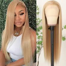 Stunning Purple Hair Synthetic Lace Front Wigs 26 Inch Pre Plucked Long Straight Hair Wigs 13X4 HD Lace Wigs Glueless Dark Purple Colored Wigs Heat Resistant Halloween Wigs Deep Purple Long Silky Straight Lace Front Wigs For Fashion Women For Daily Christmas Party Cosplay Use - 金色 - 查看 2