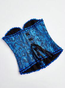 Vintage Jacquard Mieder-Style Bustier, Büste formend, Bauchformung