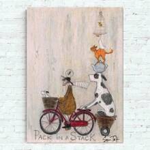 1 pezzo Stampa d'arte vintage di Sam Toft, cartellone, opera d'arte per decorazione di pareti di casa, ufficio, camera da letto, soggiorno, cucina, con opzione di cornice