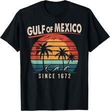Gulf Of Mexico Shirt Vintage Gulf Of Mexico Since 1672 T-Shirt Gift For Dad Gift For Lawyer Gift For Crafters - Black - View 1