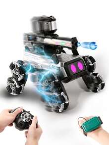 8-Wheel Remote Control Stunt Car With Water Gun, 2.4GHz Dual Remote Control Electric Dog Toy, Flexible Limbs, Intelligent Mechanical Dog, Drifting, 360° Rotation, Climbing, Transformable, Multi-Player Battle, Suitable For Children 6+ Years Old, Stunt Companion Gift For Boys On Christmas/Easter Birthday